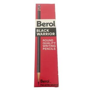 Vintage 12 BEROL‎ Black Warrior Pencils No. #372-2 1/2 True Medium Writing NEW